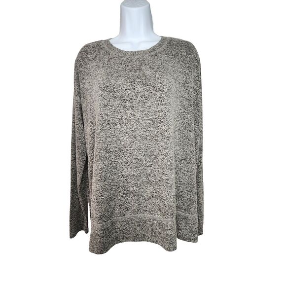 Lucky Brand Sweater Women's Medium Pullover Lightweight Gray Casual Crew Neck - Picture 2 of 10